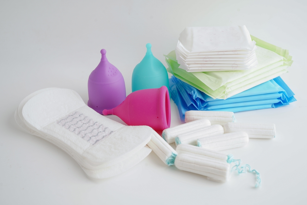 Diferite produse pentru igiena menstruală